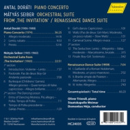 DORATI: PIANO CONCERTO / SEIBER: ORCHESTRAL SUITE FROM THE INVITATION - RENAISSANCE DANCE SUITE