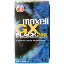 MAXELL 240 GX  BLACK VHS kazetta