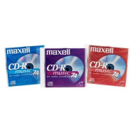  Maxell Digital Media CD-R 74-Minute DA (Color, 3-Pack)