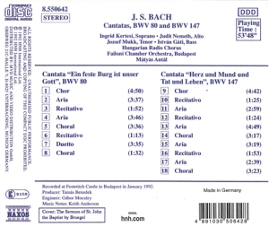 CANTATAS/BWV 80/BWV 147<br/><h5>Megjelenés: 1993-03-26</h5>