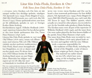 FOLK TUNES FROM DALA-FLOD<br/><h5>Megjelenés: 1997-03-26</h5>