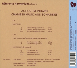 AUGUST REINHARD: CHAMBER MUSIC AND SONATINES<br/><h5>Megjelenés: 2020-10-30</h5>