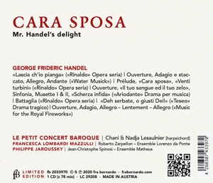 HANDEL: CARA SPOSA<br/><h5>Megjelenés: 2020-11-06</h5>