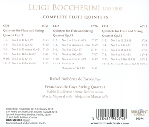 BOCCHERINI: COMPLETE FLUTE QUINTETS<br/><h5>Megjelenés: 2021-01-01</h5>