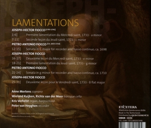 LAMENTATIONS/SONATA FOR RECORDER & BASSO CONTINUO<br/><h5>Megjelenés: 2018-03-01</h5>