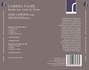 FAURE WORKS FOR VIOLIN AND PIANO<br/><h5>Megjelenés: 2021-05-07</h5>