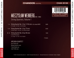 WEINBERG STRING QUARTETS VOL.1<br/><h5>Megjelenés: 2021-02-05</h5>