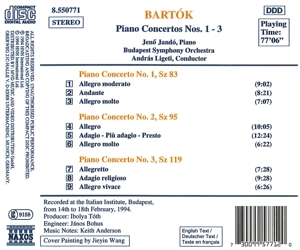 PIANO CONCERTS NOS. 1-3<br/><h5>Megjelenés: 1997-11-24</h5>