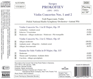 VIOLIN CONCERTOS 1&2<br/><h5>Megjelenés: 1997-12-11</h5>