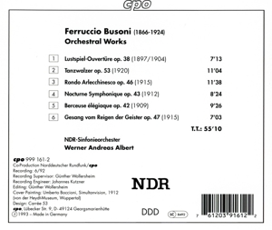 ORCHESTRAL WORKS<br/><h5>Megjelenés: 1998-04-24</h5>