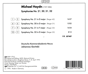 SYMPHONIES P.21-23&P.42<br/><h5>Megjelenés: 1998-04-30</h5>