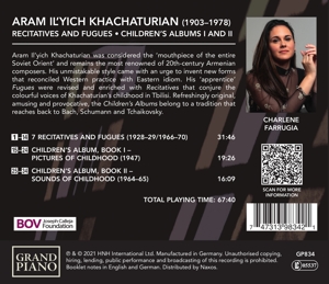 KHACHATURIAN: RECITATIVES AND FUGUES/CHILDREN'S ALBUMS<br/><h5>Megjelenés: 2021-03-05</h5>