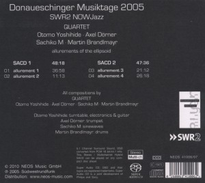 DONAUESCHINGER MUSIKTAGE 2005 - SWR2 NOWJAZZ<br/><h5>Megjelenés: 2013-08-01</h5>