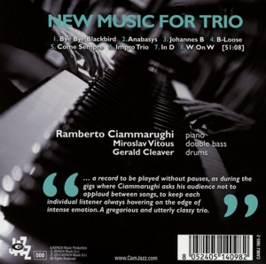 NEW MUSIC FOR TRIO<br/><h5>Megjelenés: 2013-09-24</h5>