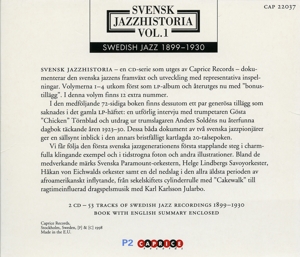 HISTORY OF SWEDISH JAZZ 1<br/><h5>Megjelenés: 1998-07-16</h5>