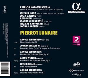 SCHOENBERG: PIERROT LUNAIRE<br/><h5>Megjelenés: 2021-04-02</h5>