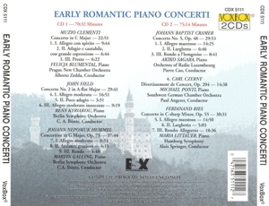 EARLY ROMANTIC PIANO CONC<br/><h5>Megjelenés: 1990-06-30</h5>