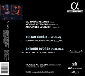 KODALY/DVORAK: DUO FOR VIOLIN AND VIOLONCELLO OP.7/PIAN<br/><h5>Megjelenés: 2024-07-19</h5>