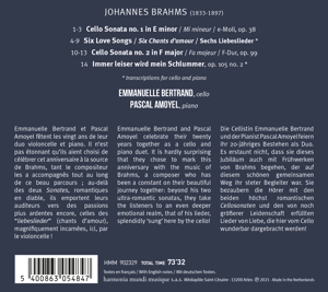 JOHANNES BRAHMS SONATAS & LIEBESLIEDER<br/><h5>Megjelenés: 2021-07-23</h5>