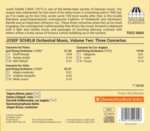 JOSEF SCHELB: ORCHESTRAL MUSIC, VOLUME TWO (THREE CONCE<br/><h5>Megjelenés: 2021-06-04</h5>