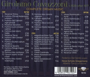 CAVAZZONI: COMPLETE ORGAN MUSIC<br/><h5>Megjelenés: 2021-08-06</h5>