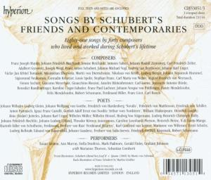 SONGS BY SCHUBERT'S FRIEN<br/><h5>Megjelenés: 2006-05-09</h5>