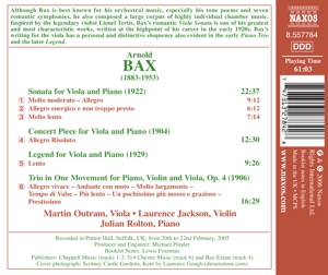 VIOLA & PIANO MUSIC<br/><h5>Megjelenés: 2006-11-09</h5>