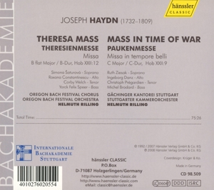 THERESA MASS/MASS IN TIME OF WAR<br/><h5>Megjelenés: 2008-04-03</h5>