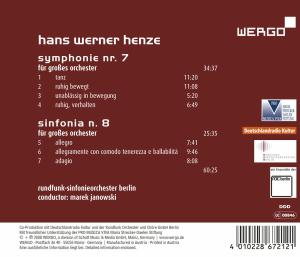 SYMPHONIES NO.7 & 8<br/><h5>Megjelenés: 2008-09-18</h5>