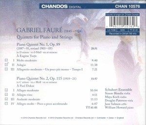 PIANO QUINTETS NOS.1 & 2<br/><h5>Megjelenés: 2010-02-02</h5>