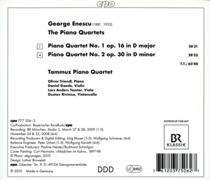 PIANO QUARTETS NO.1 & 2<br/><h5>Megjelenés: 2010-10-29</h5>