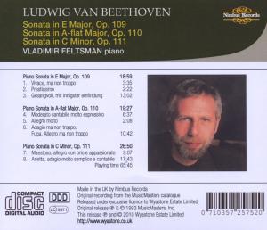 PIANO SONATAS OP.109/110/111<br/><h5>Megjelenés: 2011-07-11</h5>