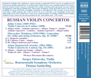 RUSSIAN VIOLIN CONCERTOS<br/><h5>Megjelenés: 2011-10-11</h5>