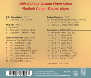 20TH CENTURY RUSSIAN PIANO MUSIC<br/><h5>Megjelenés: 2011-10-13</h5>