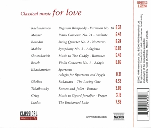 CLASSICAL MUSIC FOR LOVE<br/><h5>Megjelenés: 2012-01-16</h5>