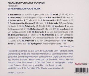 SCHLIPPENBACH PLAYS MONK<br/><h5>Megjelenés: 2017-04-01</h5>