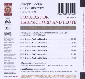 SONATAS FOR HARPSICHORD & FLUTE<br/><h5>Megjelenés: 2022-12-20</h5>