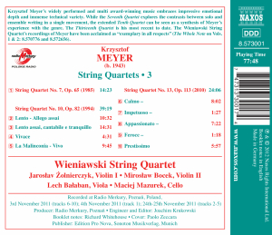 STRING QUARTETS NO.7,10 & 13<br/><h5>Megjelenés: 2012-12-01</h5>