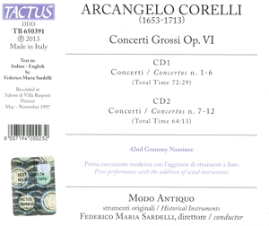 CONCERTI GROSSI OP.6<br/><h5>Megjelenés: 2013-10-10</h5>