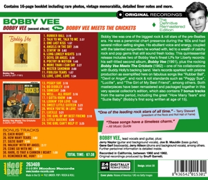 BOBBY VEE/BOBBY VEE MEETS THE CRICKETS<br/><h5>Megjelenés: 2014-01-13</h5>