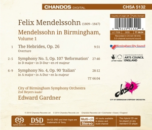 MENDELSSOHN IN BIRMINGHAM<br/><h5>Megjelenés: 2014-02-20</h5>