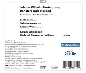 PASSION CANTATA:DER STERBENDE HEILAND<br/><h5>Megjelenés: 2014-03-25</h5>