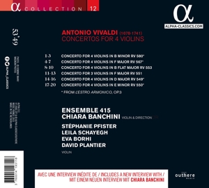 CONCERTOS FOR 4 VIOLINS<br/><h5>Megjelenés: 2015-09-08</h5>