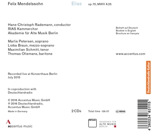 ELIAS OP.70, MWV A25<br/><h5>Megjelenés: 2016-03-07</h5>