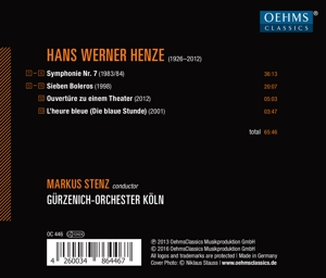 SYMPHONY NO.7/SIEBEN BOLEROS/L'HEURE BLEUE<br/><h5>Megjelenés: 2016-04-04</h5>