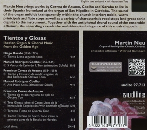 TIENTOS Y GLOSAS:IBERIAN ORGAN & CHORAL MUSIC<br/><h5>Megjelenés: 2015-07-03</h5>