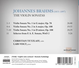 BRAHMS VIOLIN SONATAS<br/><h5>Megjelenés: 2016-09-08</h5>