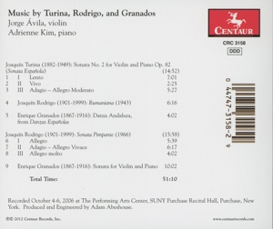 MUSIC BY TURINA, RODRIGO AND GRANADOS<br/><h5>Megjelenés: 2012-12-19</h5>