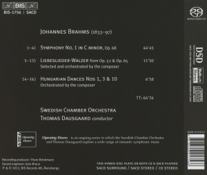 SYMPHONY NO.1/LIEBESLIEDER-WALZER<br/><h5>Megjelenés: 2012-12-13</h5>