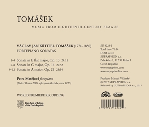 TOMASEK SONATAS - MUSIC FROM THE 18TH CENTURY<br/><h5>Megjelenés: 2017-08-03</h5>